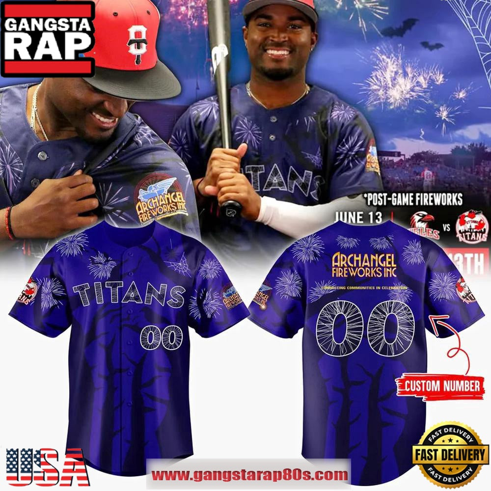 Ottawa Titans x Archangel Fireworks Inc Limited Edition Custom Baseball Jersey Shirt