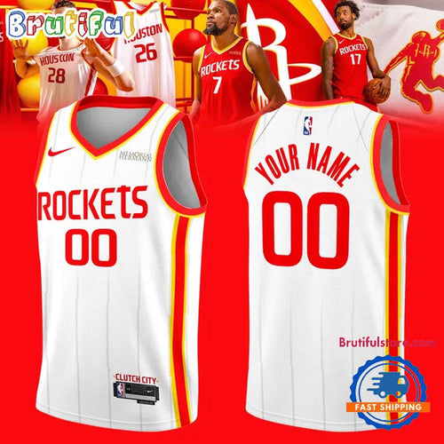 Houston Rockets Clutch City 2026 White Basketball Jersey