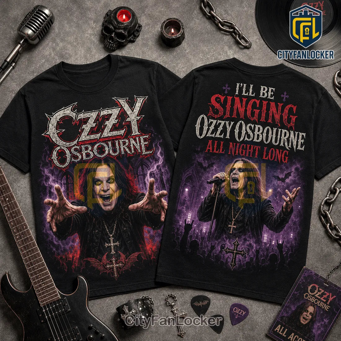 Ozzy Osbourne Concert Premium Black T-Shirt