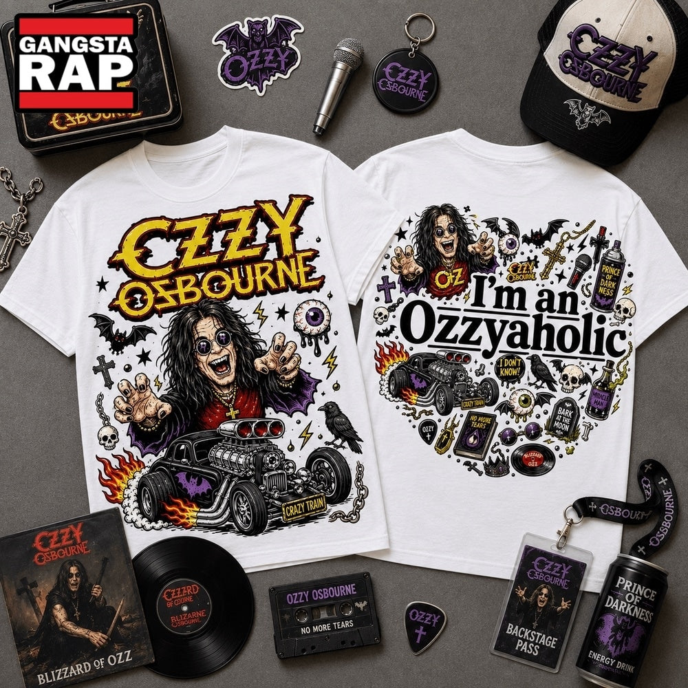 Ozzy Osbourne I’m an Ozzyaholic Crazy Train Vintage 3D Shirt , Music Trending 3D Shirt