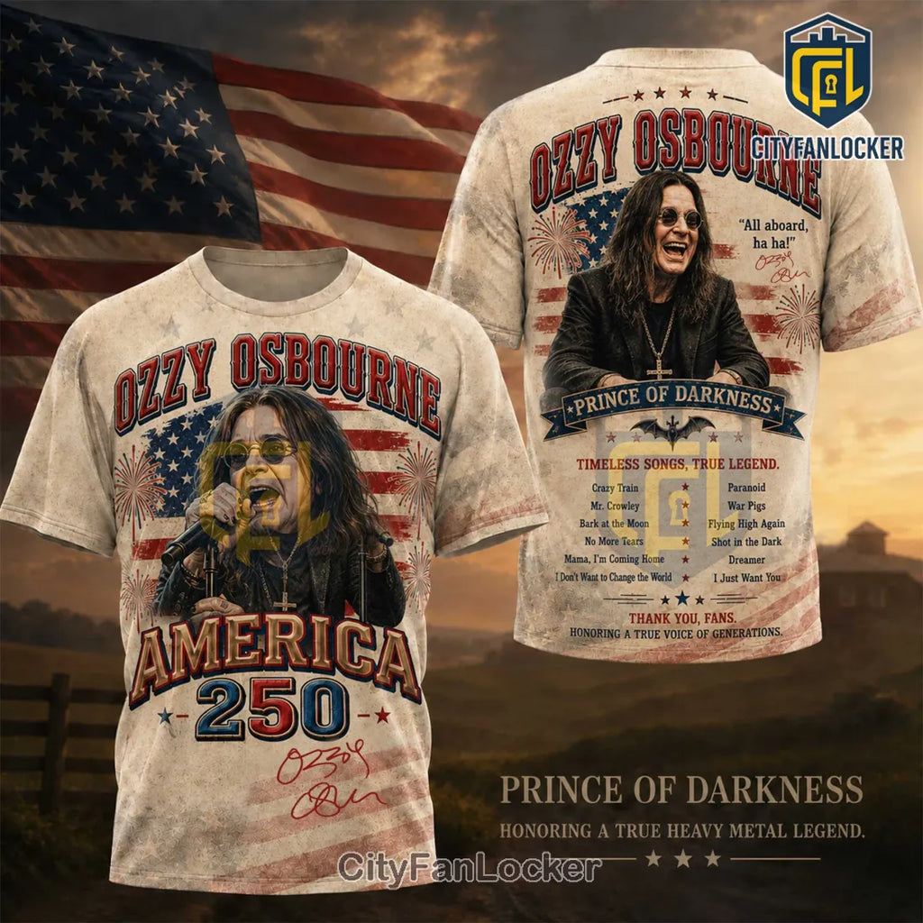 Ozzy Osbourne Prince of Darkness American Anniversary 2026 T-Shirt