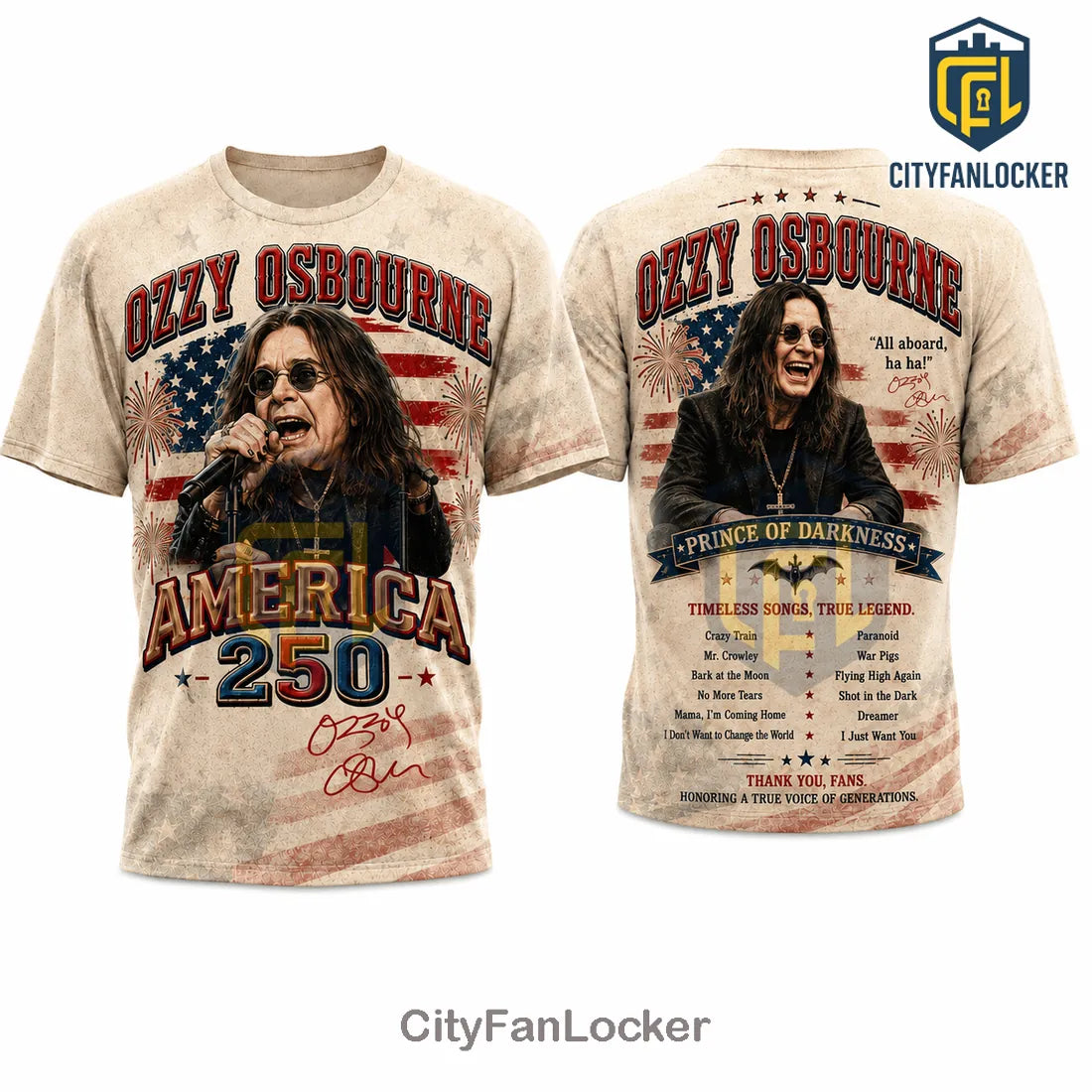 Ozzy Osbourne Prince of Darkness American Anniversary 2026 T-Shirt