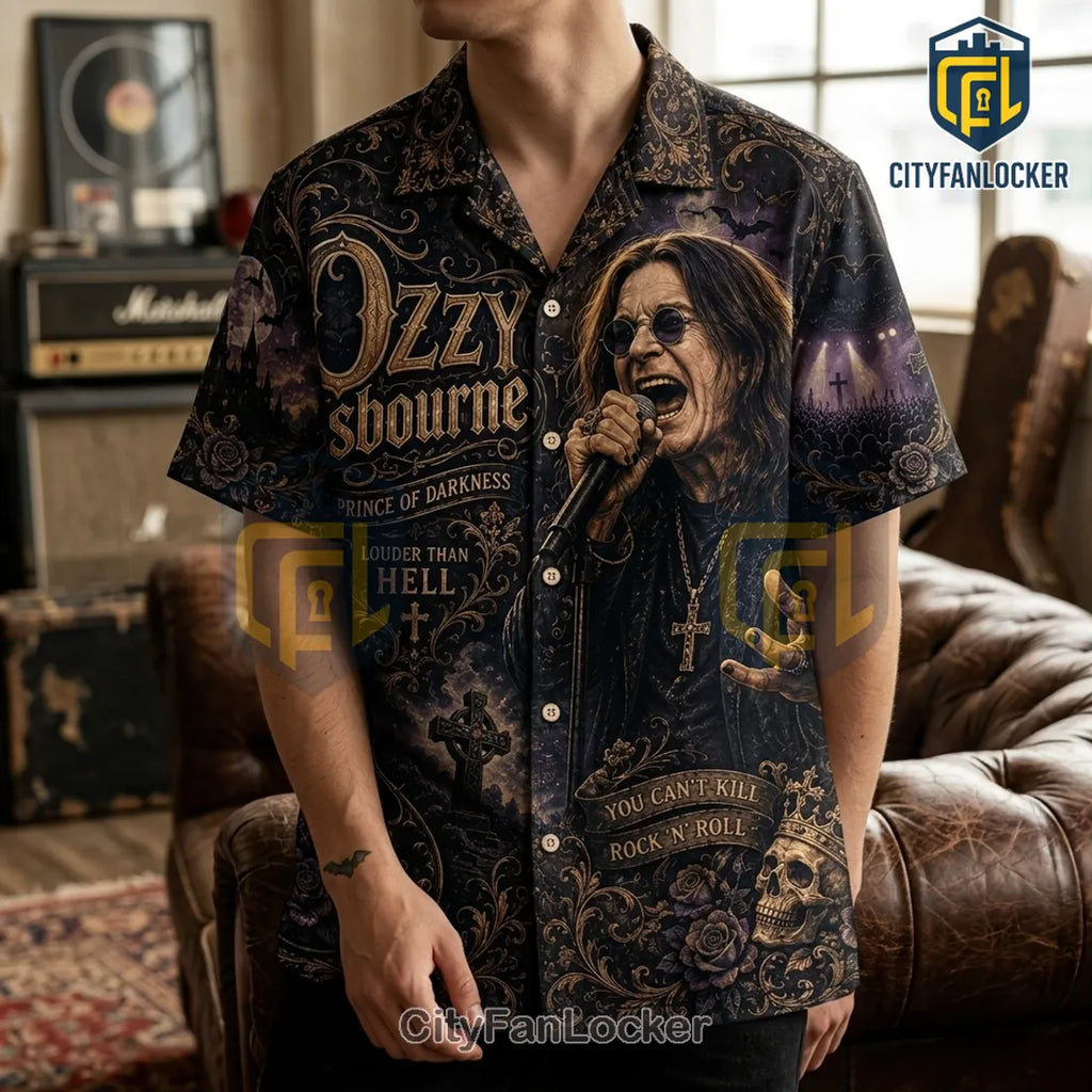 Ozzy Osbourne Prince of Darkness Vintage Hawaiian Shirt