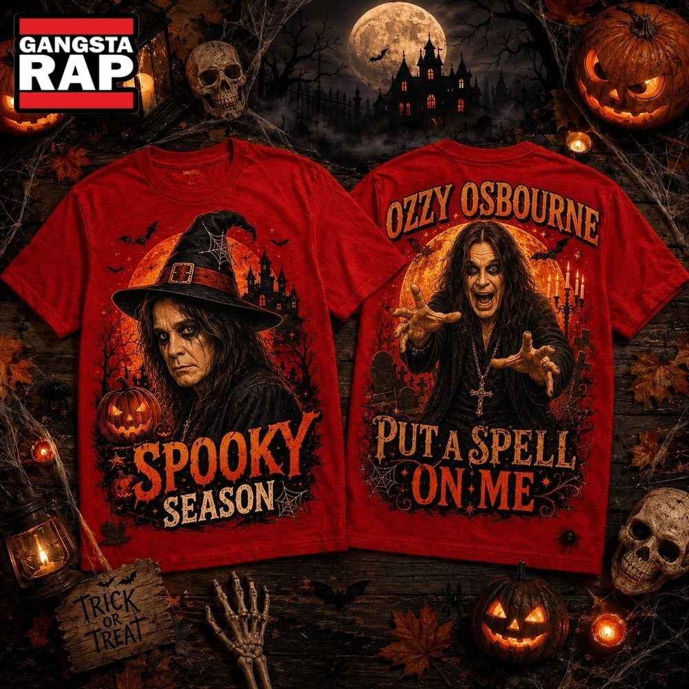 Ozzy Osbourne Witch Hat Moonlit Jack O Lantern Halloween 3D Shirt , Music Trending 3D Shirt