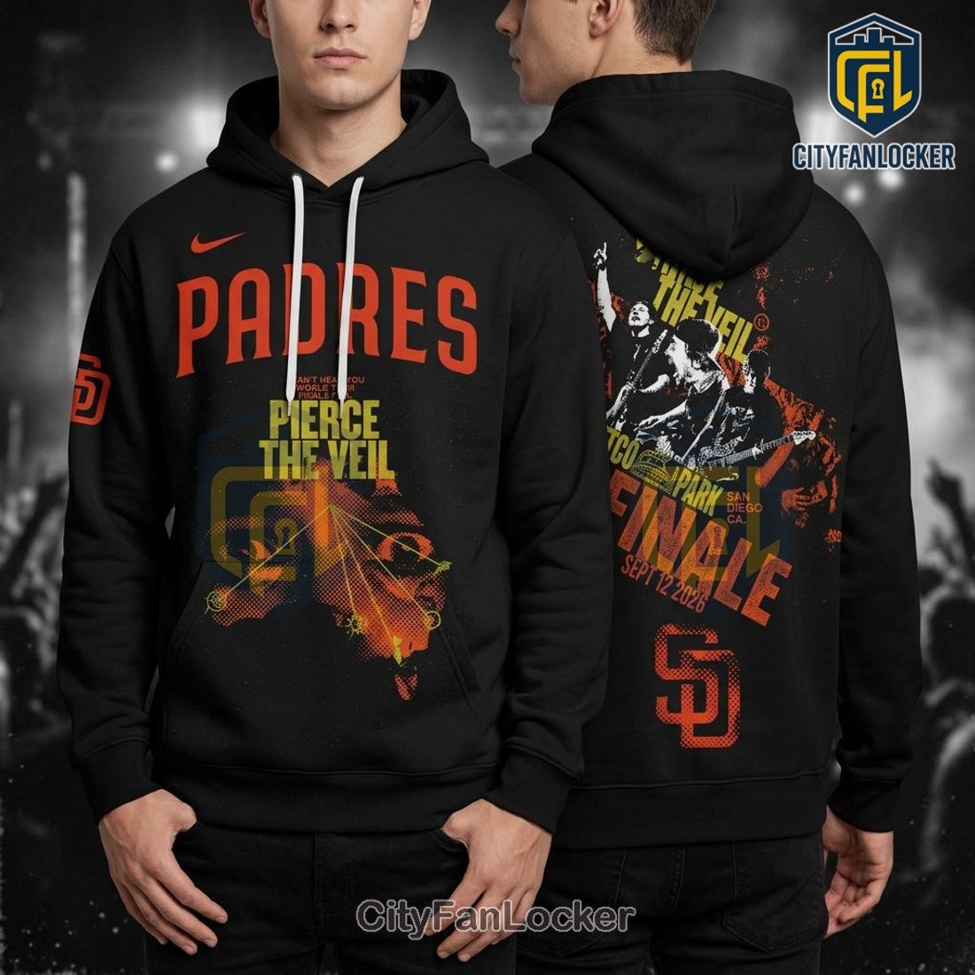 Padres Pierce The Veil I Can’t Hear You Tour Finale Graphic Hoodie
