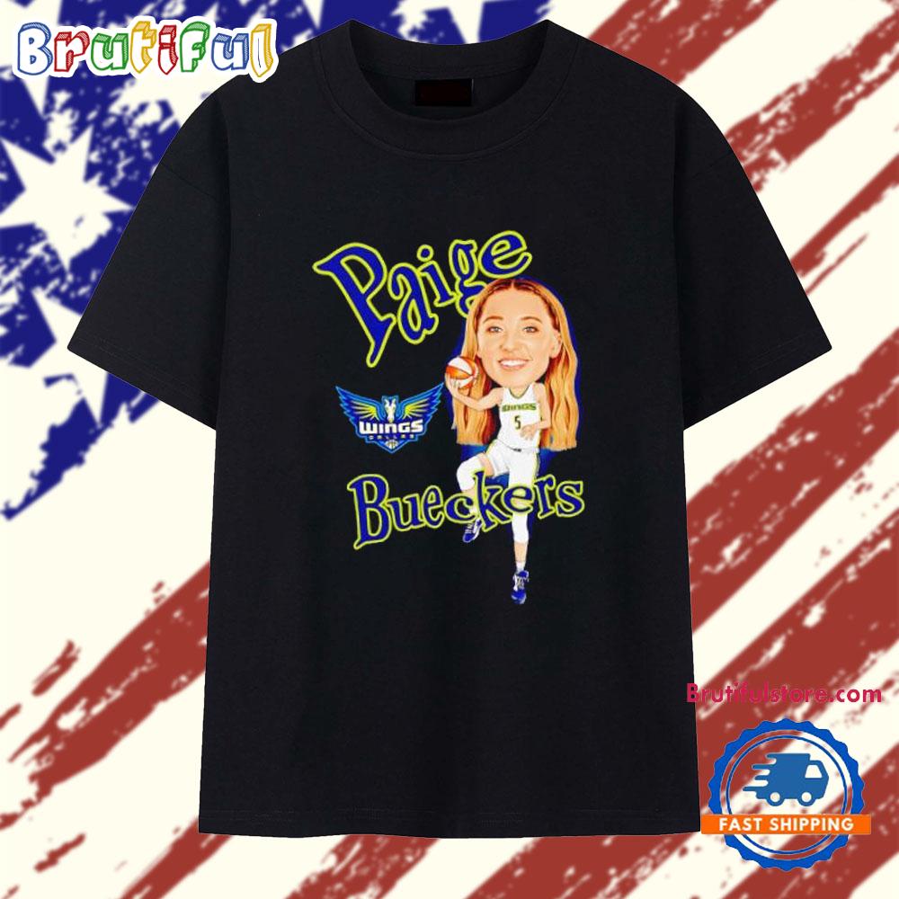 Paige Bueckers Sketch Caricature Dallas Wings T Shirt