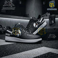 Panthers Nike Air Force 1 Custom Black White Fan Edition Sneakers