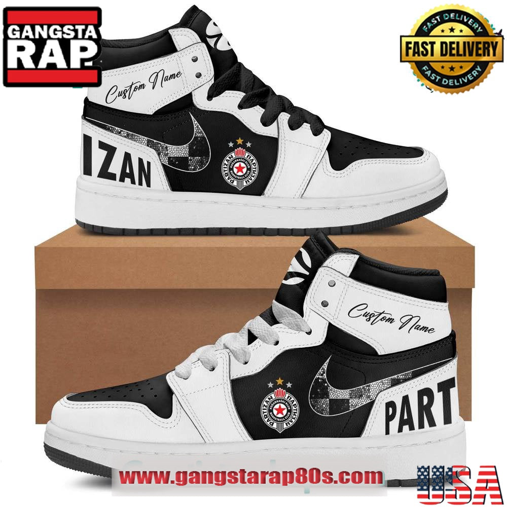 Partizan Belgrade Custom Name Limited Edition Air Jordan 1 Sneakers Shoes