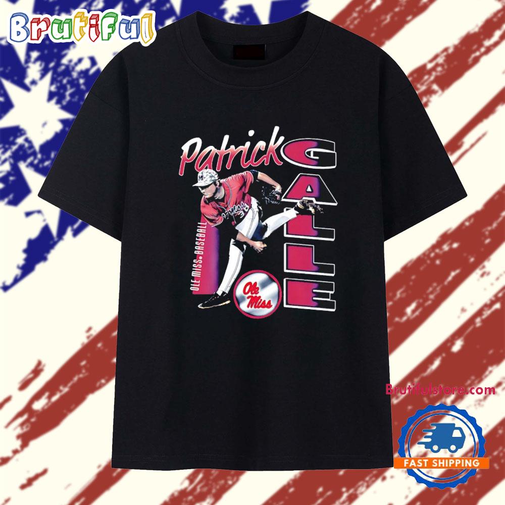 Patrick Galle Ole Miss Baseball Player Collage T Shirt