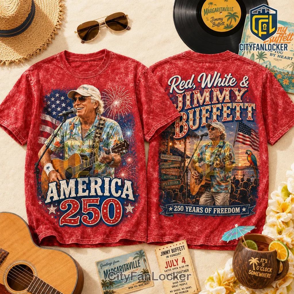 Patriotic Jimmy Buffett America 250 Years of Freedom T-Shirt