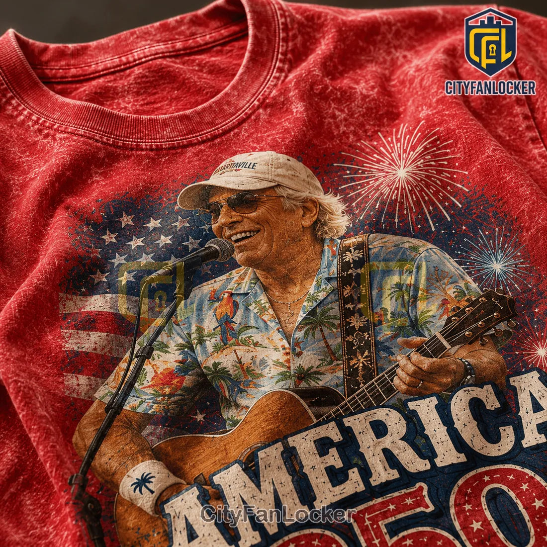 Patriotic Jimmy Buffett America 250 Years of Freedom T-Shirt