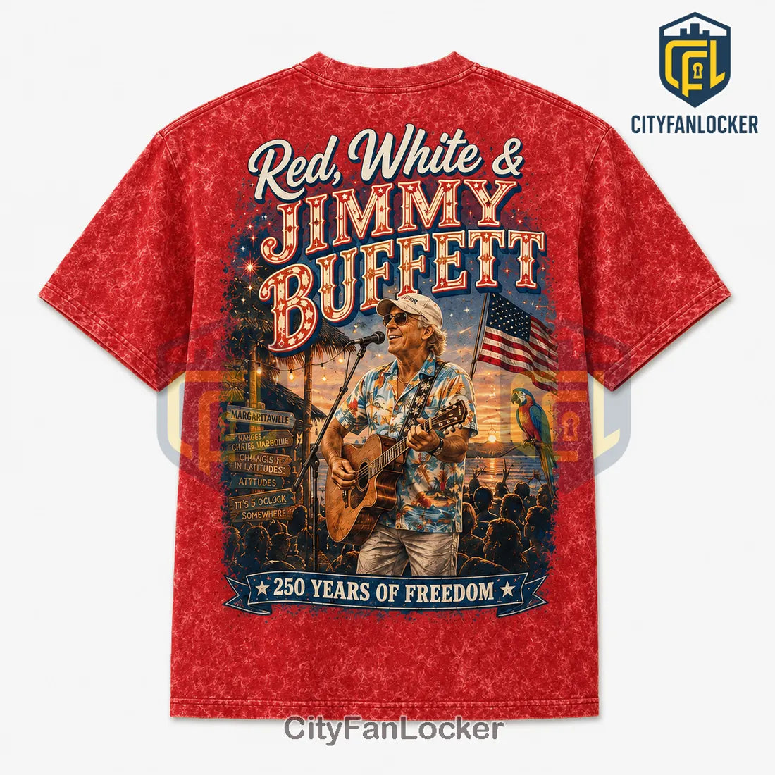 Patriotic Jimmy Buffett America 250 Years of Freedom T-Shirt