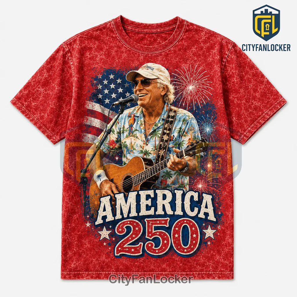 Patriotic Jimmy Buffett America 250 Years of Freedom T-Shirt