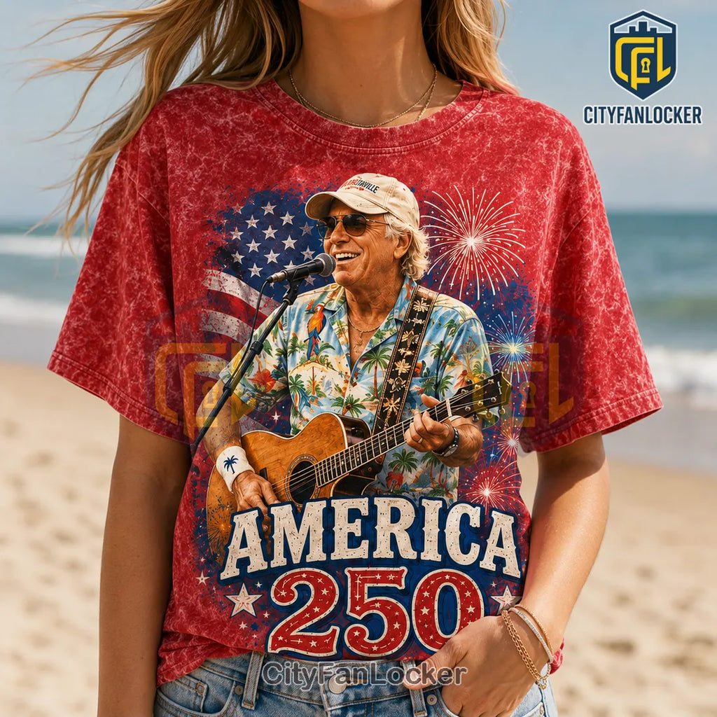 Patriotic Jimmy Buffett America 250 Years of Freedom T-Shirt