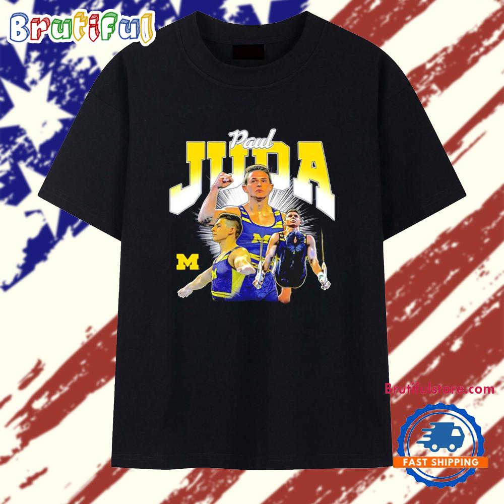 Paul Juda Michigan Gymnastics Player Collage T Shirt