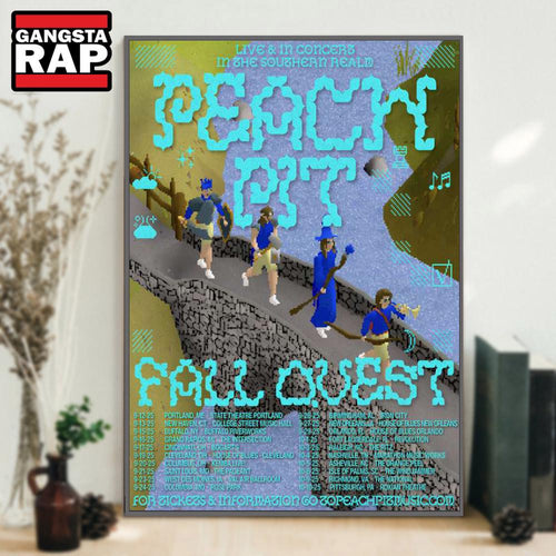Peach Pit Fall Ovest Tour 2025 Poster Canvas Art