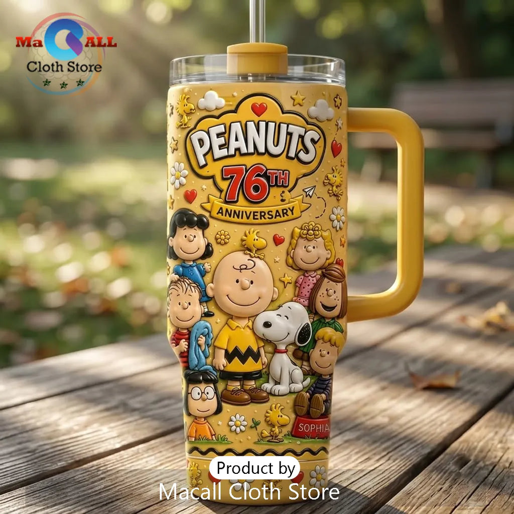 Peanuts 76th Anniversary Yellow 40oz Tumbler Cup