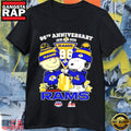 Peanuts x Los Angeles Rams 1930-2026 96th Anniversary 2x Super Bowl Champions T Shirt