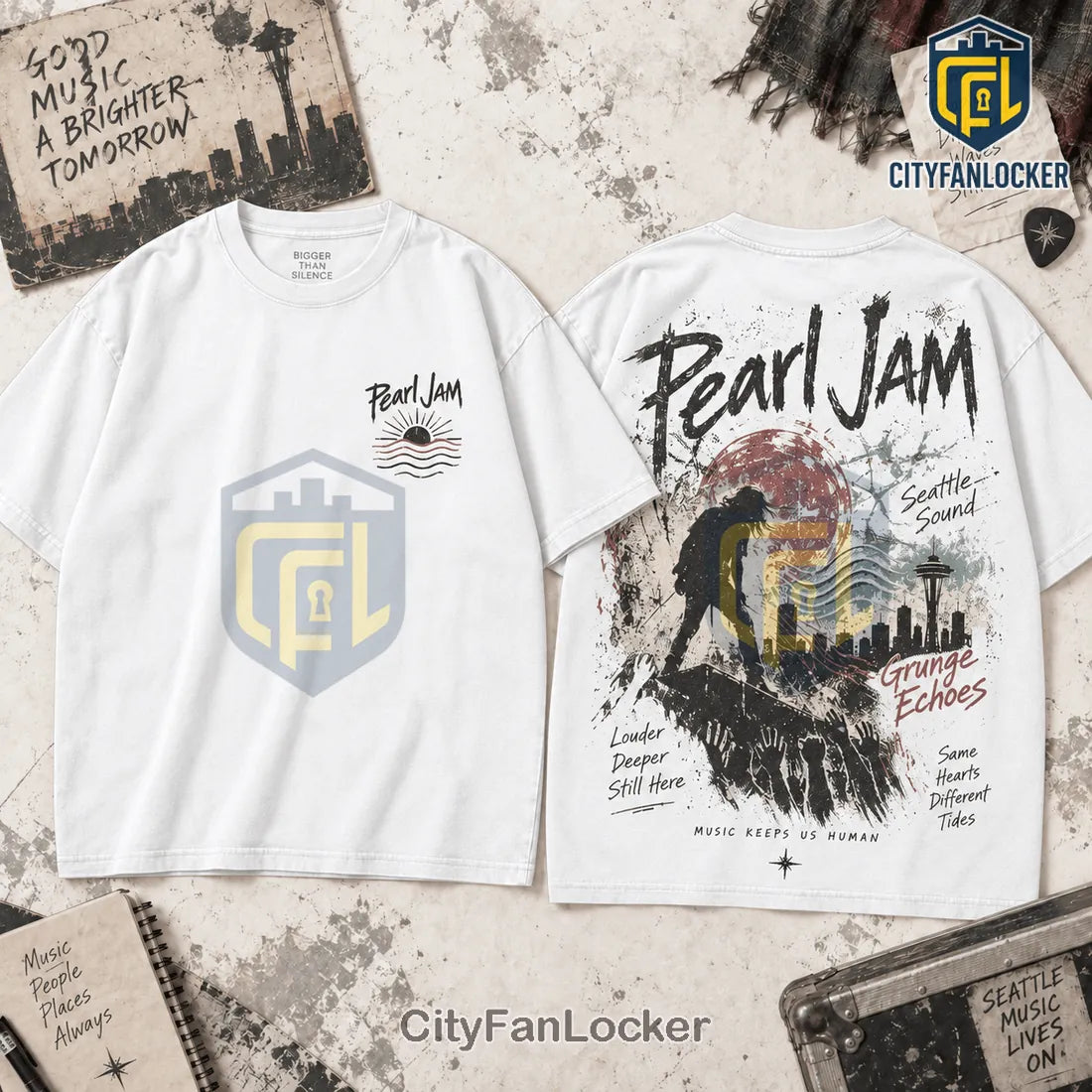 Pearl Jam Seattle Grunge Echoes Cotton Shirt