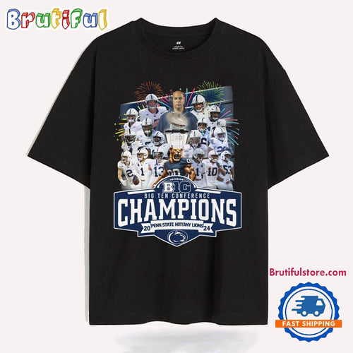 Penn State Nittany Lions 2024 Big Ten Conference Champions 2024 Team Graphics T Shirt