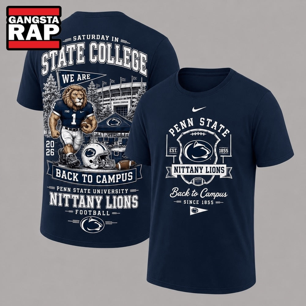 Penn State Nittany Lions 2026 NCAA Back To Campus 3D Shirt