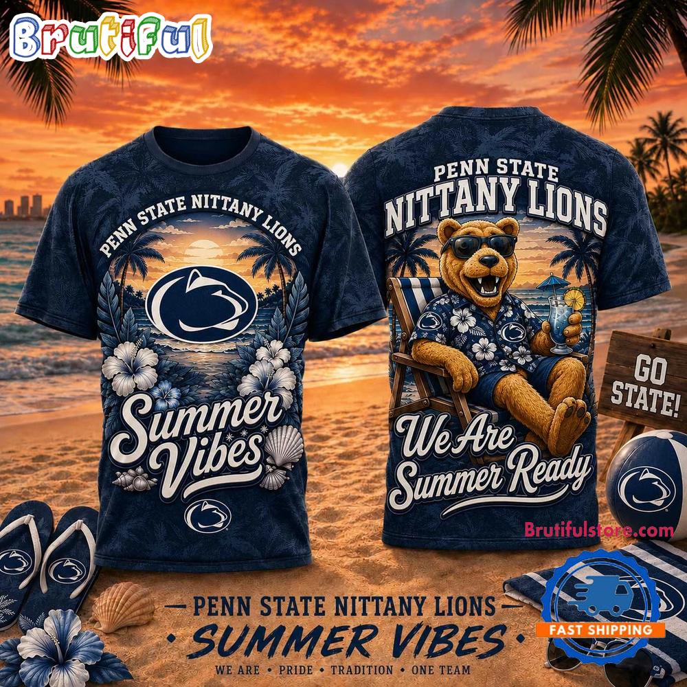 Penn State Nittany Lions 2026 NCAA Summer Vibes Limited Edition 3D T Shirt