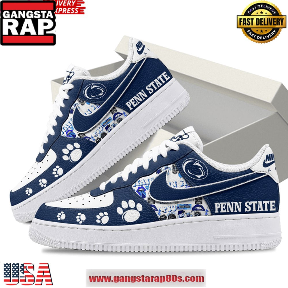 Penn State Nittany Lions Football Air Force 1 Running Sneakers Shoes