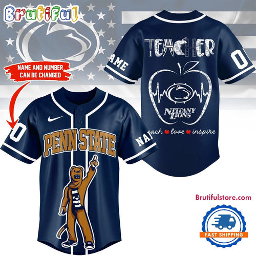 Penn State Nittany Lions Mascot Teacher Appreciation Month Baseball Jersey