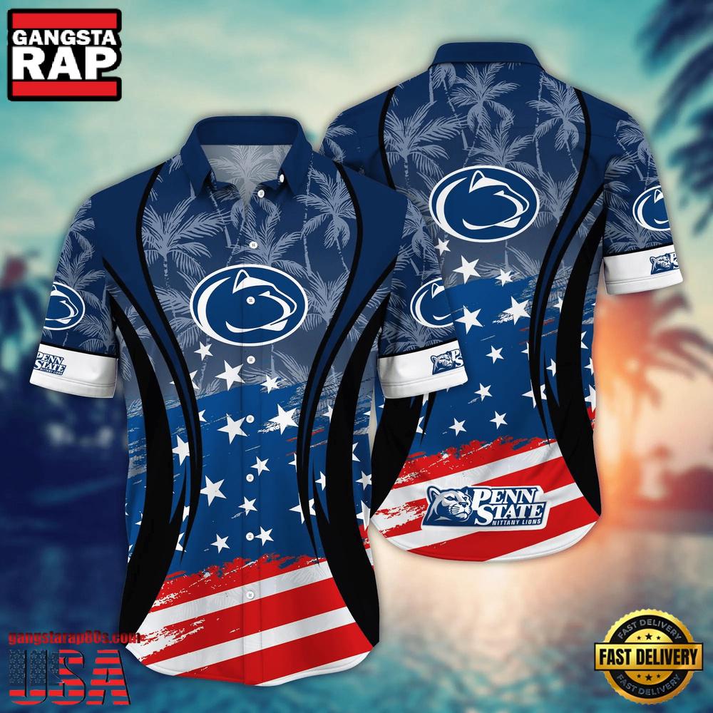 MLB Penn State Nittany Lions Team Logo Hot Summer Aloha Hawaiian Shirt