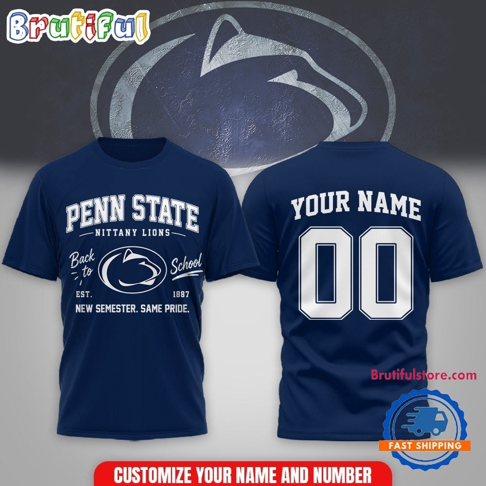 Penn State Nittany Lions NCAA Campus Pride Back to School 2026 Personalized 3D Shirt
