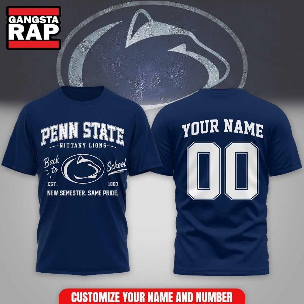 Penn State Nittany Lions NCAA Campus Pride Back to School 2026 Personalized 3D Shirt