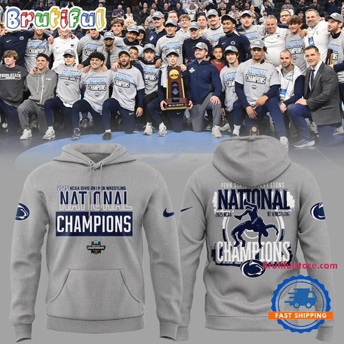 Penn State Nittany Lions NCAA Division Men’s Wrestling National Champions 3D All Over Print Hoodie