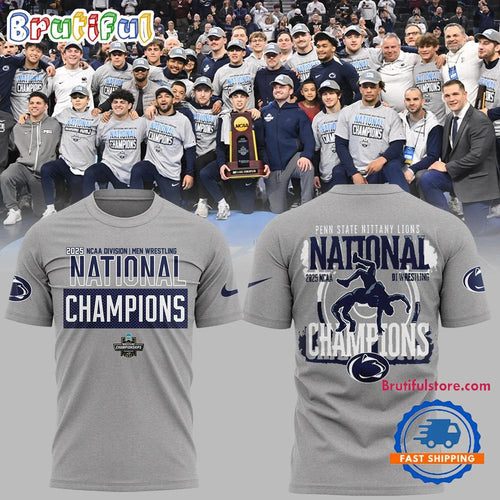 Penn State Nittany Lions NCAA Division Men’s Wrestling National Champions 3D All Over Print Shirt