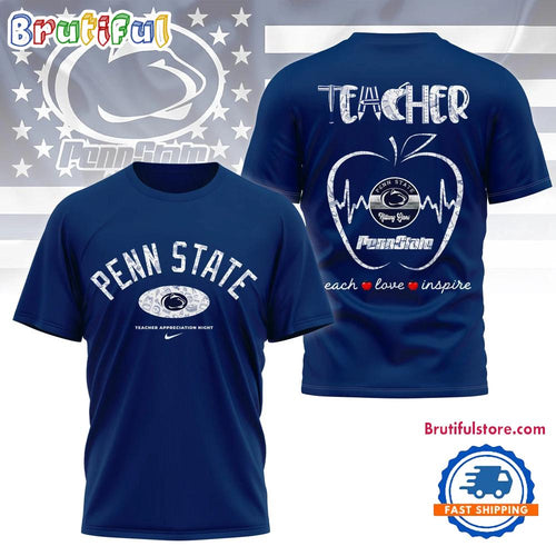 Penn State Nittany Lions Teacher Appreciation Night 3D Shirt