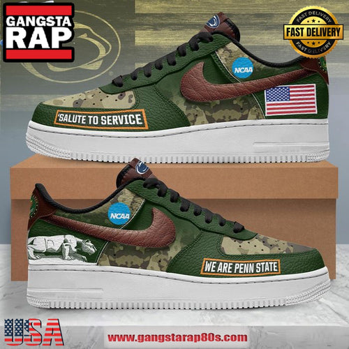 Penn State Salute To Service Air Force 1 Running Sneakers Shoes