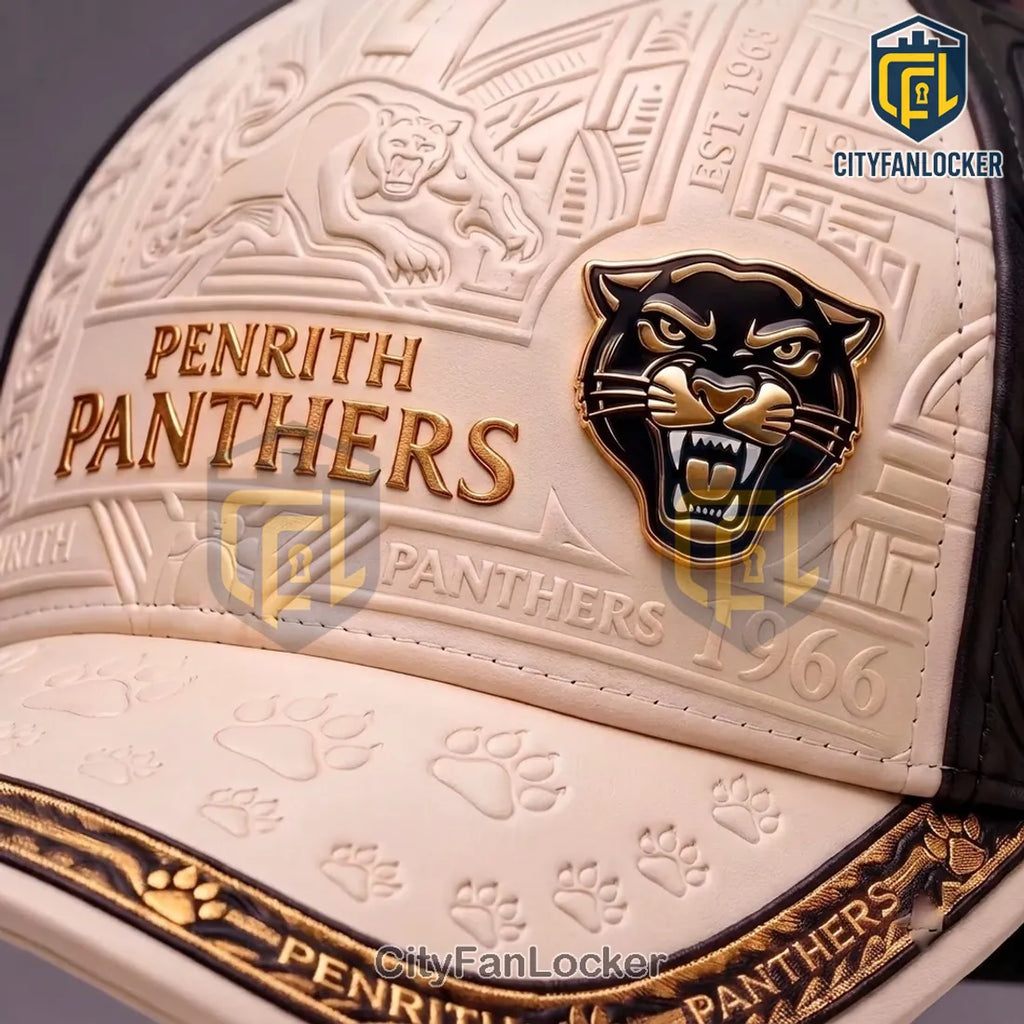 Penrith Panthers 1966 Leather Look Snapback Cap