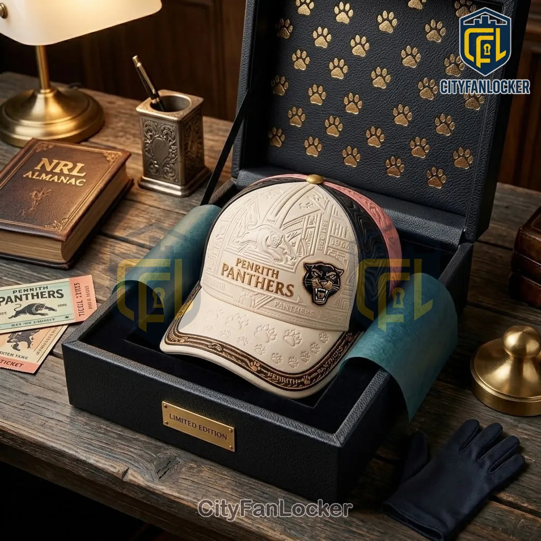 Penrith Panthers 1966 Leather Look Snapback Cap