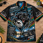 Penrith Panthers Mascot Black Hawaiian Shirt