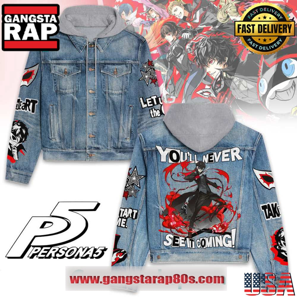 Persona5 You’ll Never See It Coming Hooded Limited Edition Denim Jacket