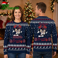 Personalized Atlanta Braves Mickey And Minnie 2021 World Series Champions Ugly Christmas Sweater