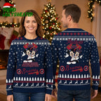 Personalized Atlanta Braves Mickey And Minnie 2021 World Series Champions Ugly Christmas Sweater