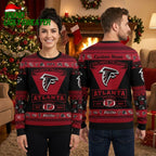 Personalized Atlanta Falcons Football Logo Custom Name Ugly Christmas Sweater