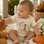 Personalized Baby Bodysuit First Halloween Gift for Grandkids - Embroidered Name with Cute Ghost One-Piece
