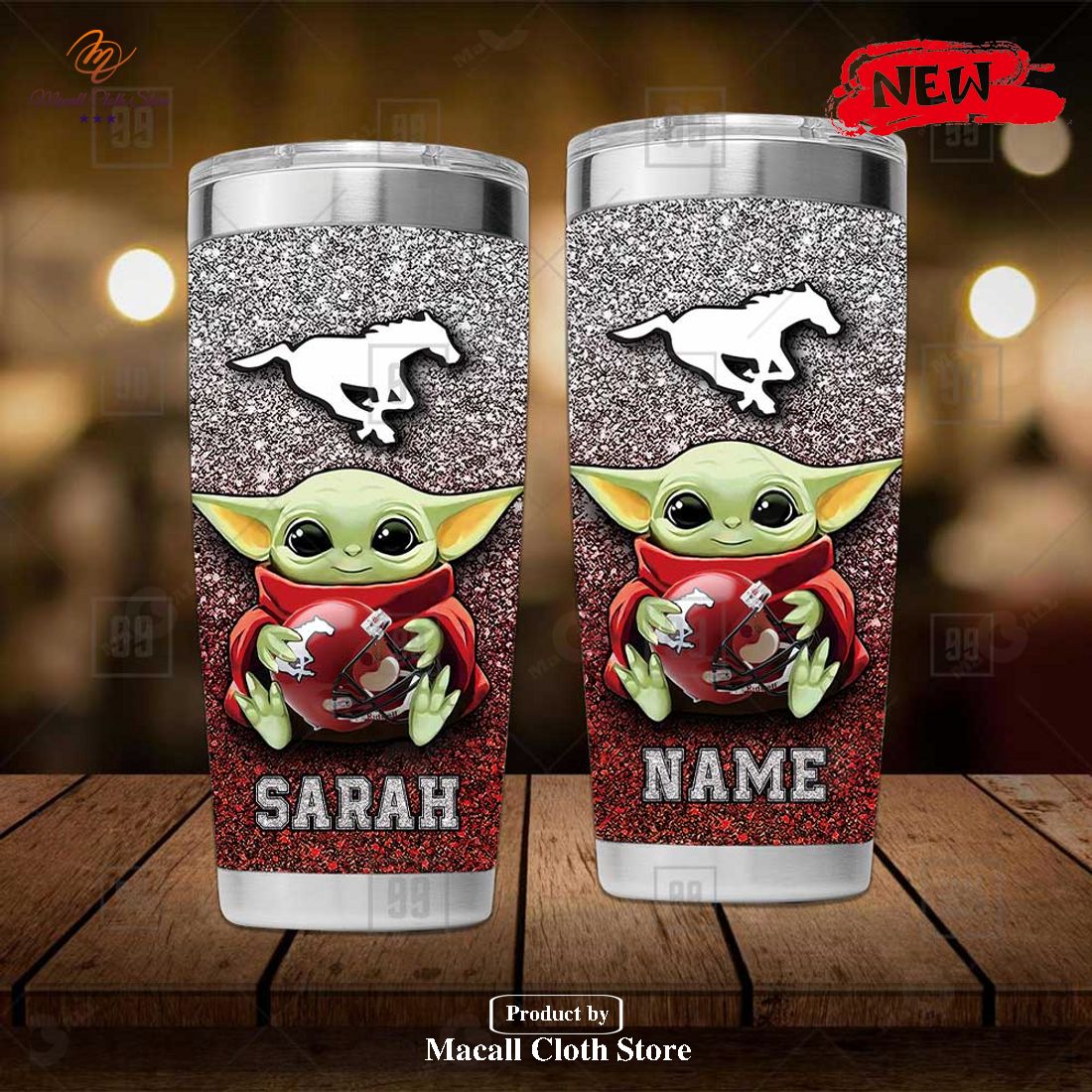 Personalized CFL CALGARY STAMPEDERS Yoda Gift For Yoda Fans Tumbler