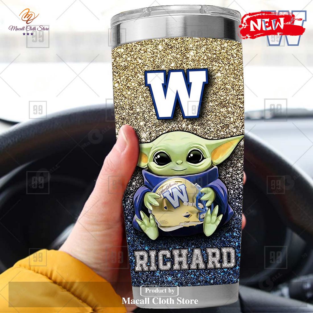 Personalized CFL WINNIPEG BLUE BOMBERS Yoda Gift For Yoda Fans Tumbler