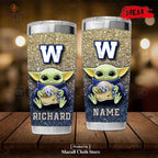 Personalized CFL WINNIPEG BLUE BOMBERS Yoda Gift For Yoda Fans Tumbler