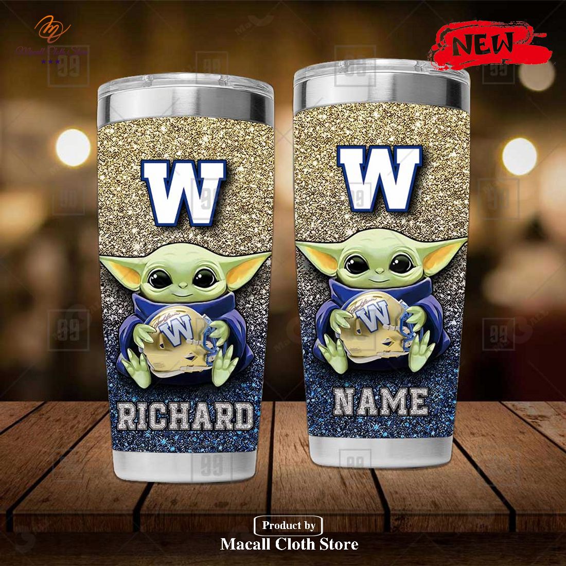 Personalized CFL WINNIPEG BLUE BOMBERS Yoda Gift For Yoda Fans Tumbler
