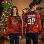Personalized Chicago Bears Bear Mascot Custom Name Ugly Christmas Sweater