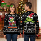 Personalized Chicago Bears Grinch Football Custom Name Ugly Christmas Sweater