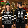 Personalized Chicago White Sox Snowflake Pattern Custom Name And Number Ugly Christmas Sweater